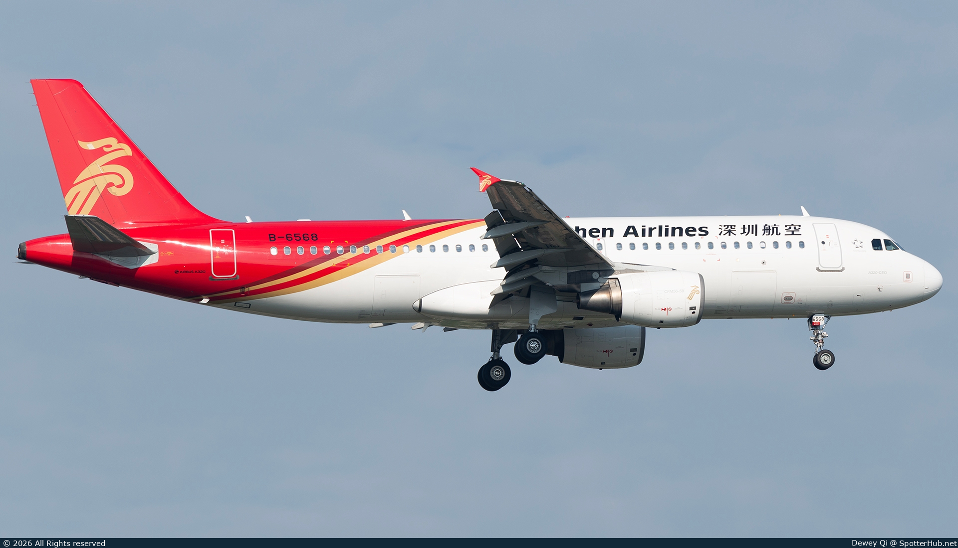 Photo of B-6568 - Airbus A320-214 operated by Shenzhen Airlines