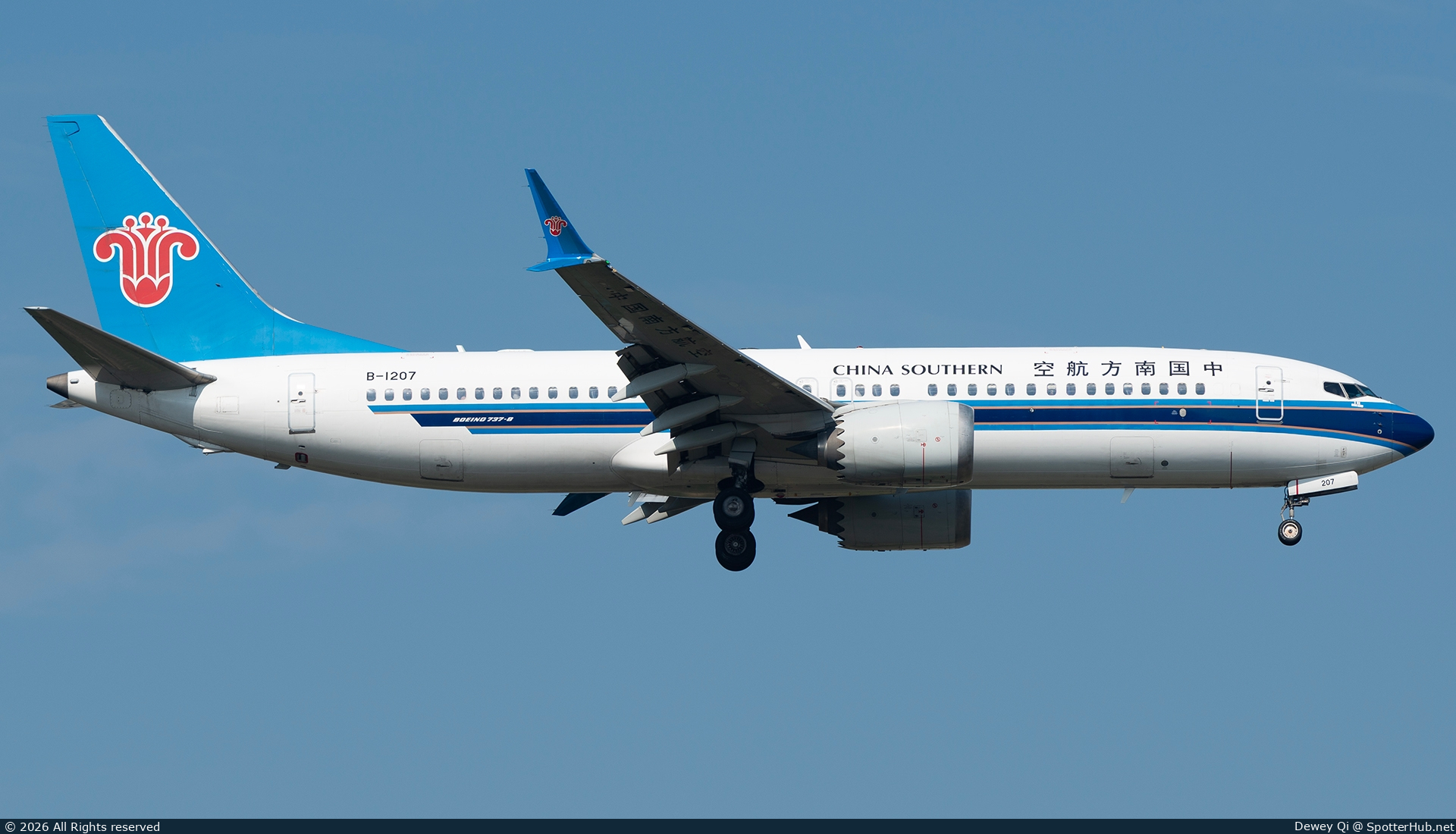Photo of B-1207 - Boeing 737 MAX 8 operated by China Southern Airlines
