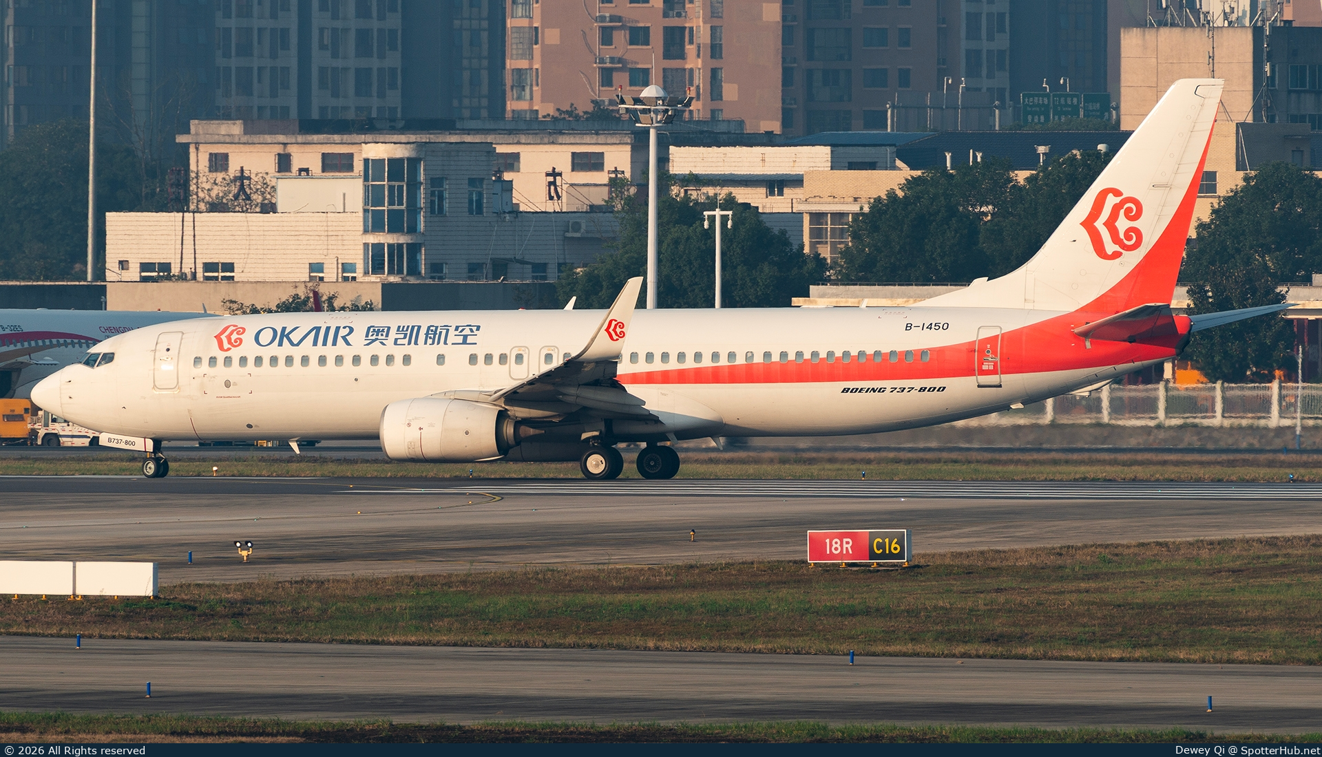 Photo of B-1450 - Boeing 737-8KF operated by OK Air