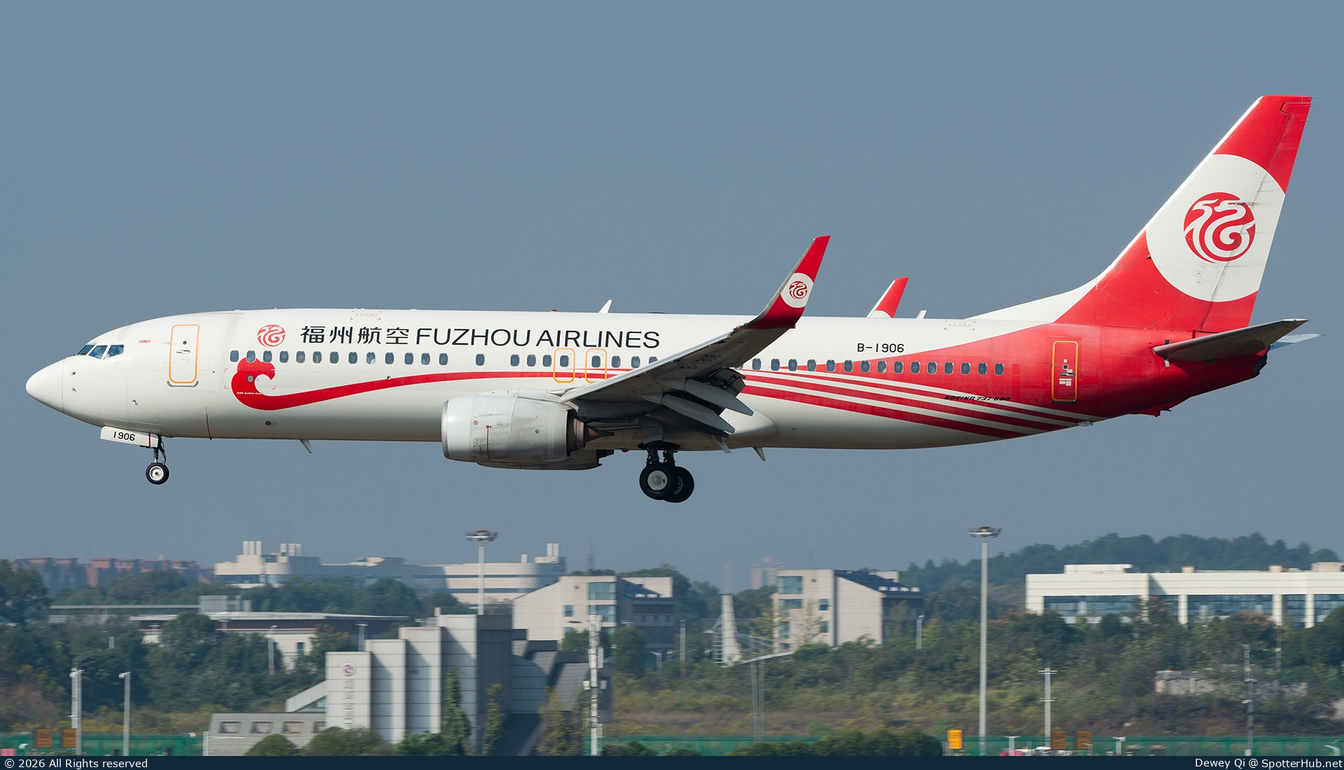 Photo of B-1906 - Boeing 737-86J operated by Fuzhou Airlines