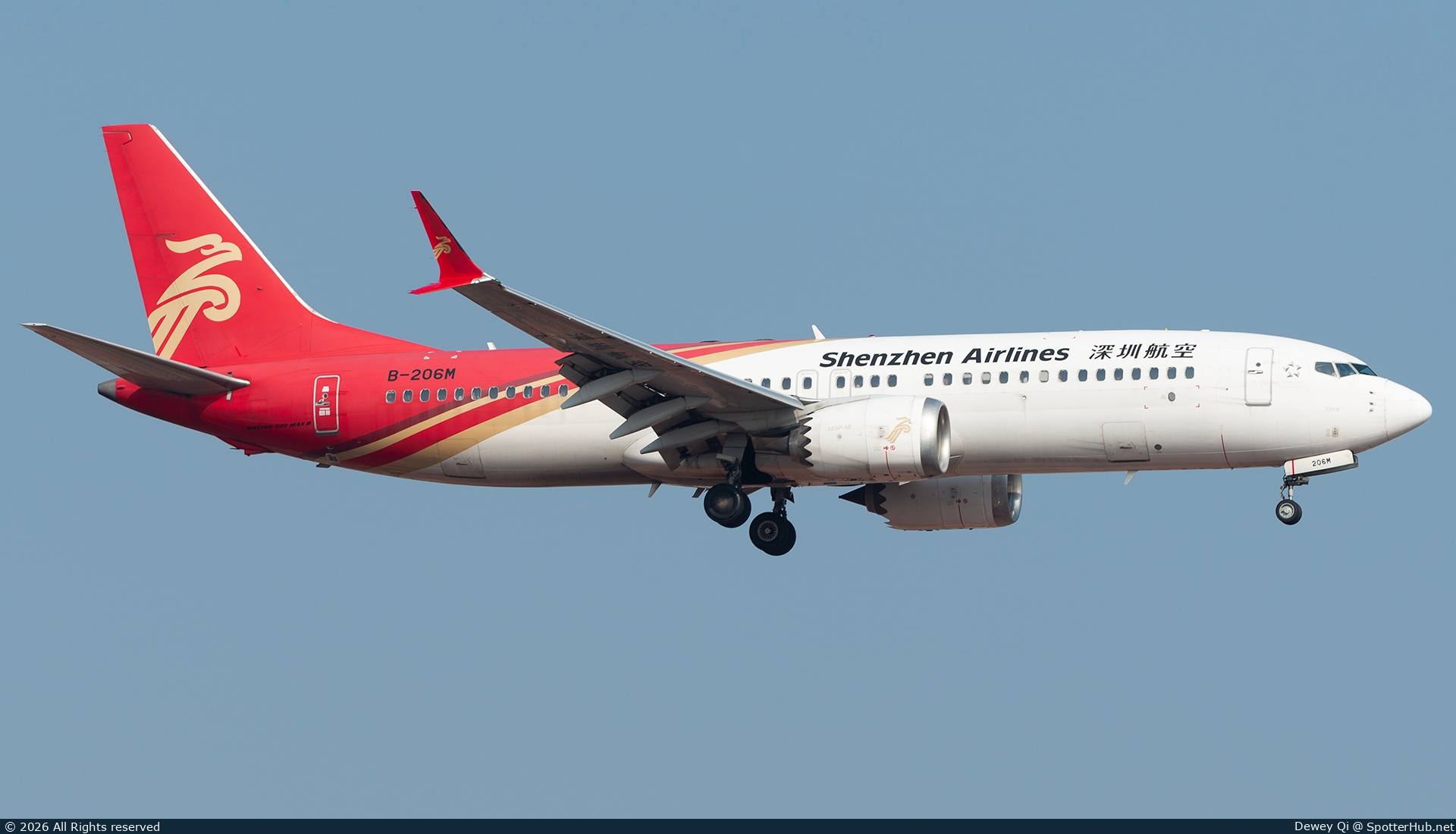 Photo of B-206M - Boeing 737 MAX 8 operated by Shenzhen Airlines