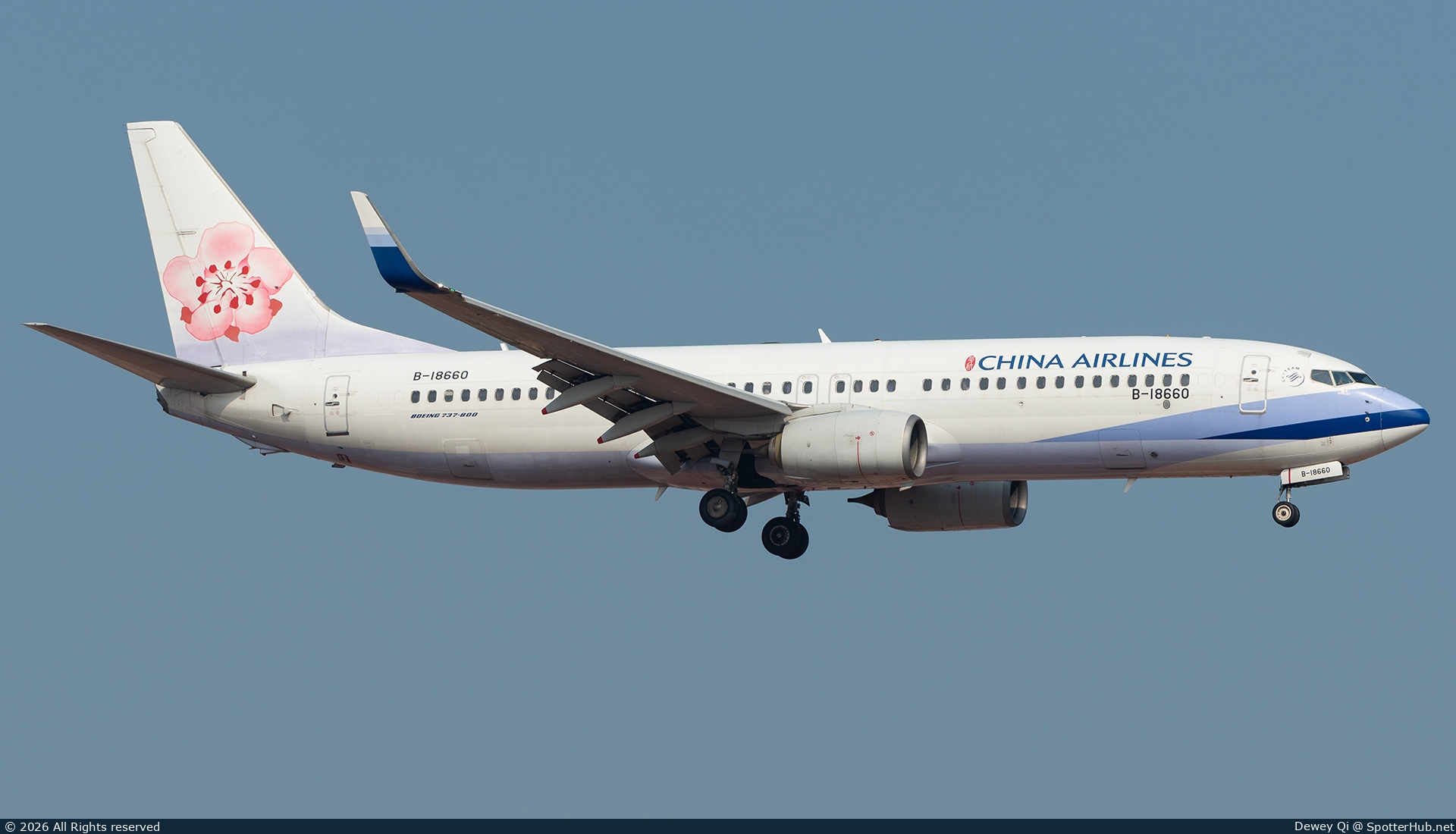 Photo of B-18660 - Boeing 737-8SH operated by China Airlines