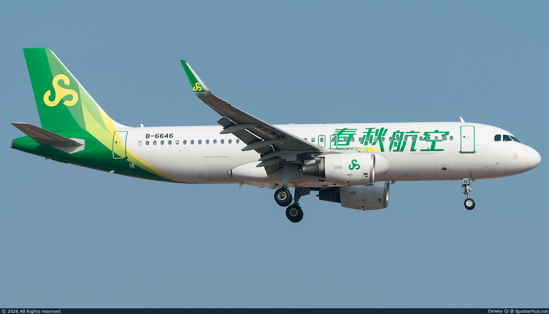 Photo of B-6646 - Airbus A320-214 operated by Spring Airlines