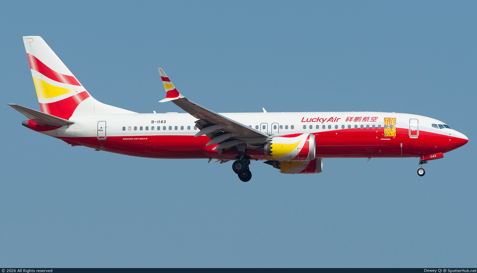Photo of B-1143 - Boeing 737 MAX 8 operated by Lucky Air