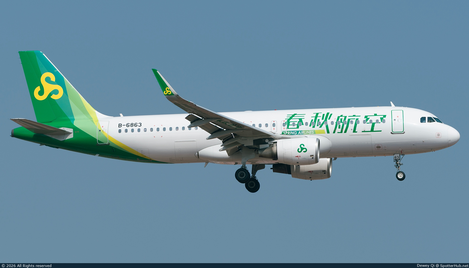 Photo of B-6863 - Airbus A320-214 operated by Spring Airlines