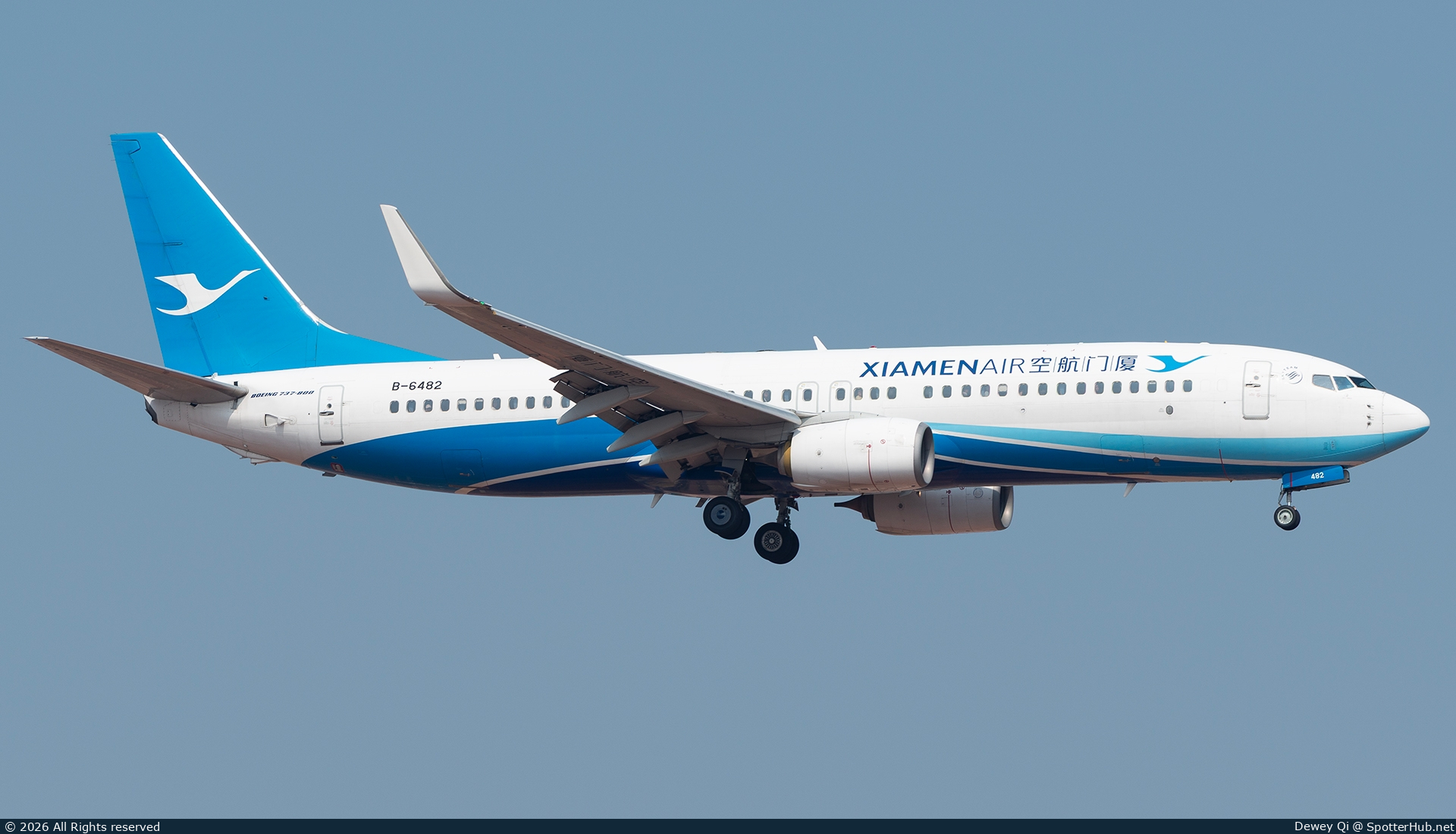 Photo of B-6482 - Boeing 737-85C operated by Xiamen Airlines