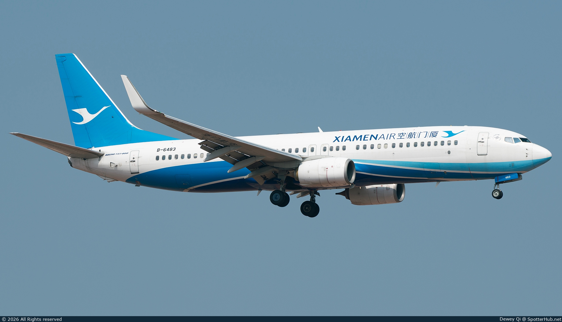 Photo of B-6483 - Boeing 737-85C operated by Xiamen Airlines