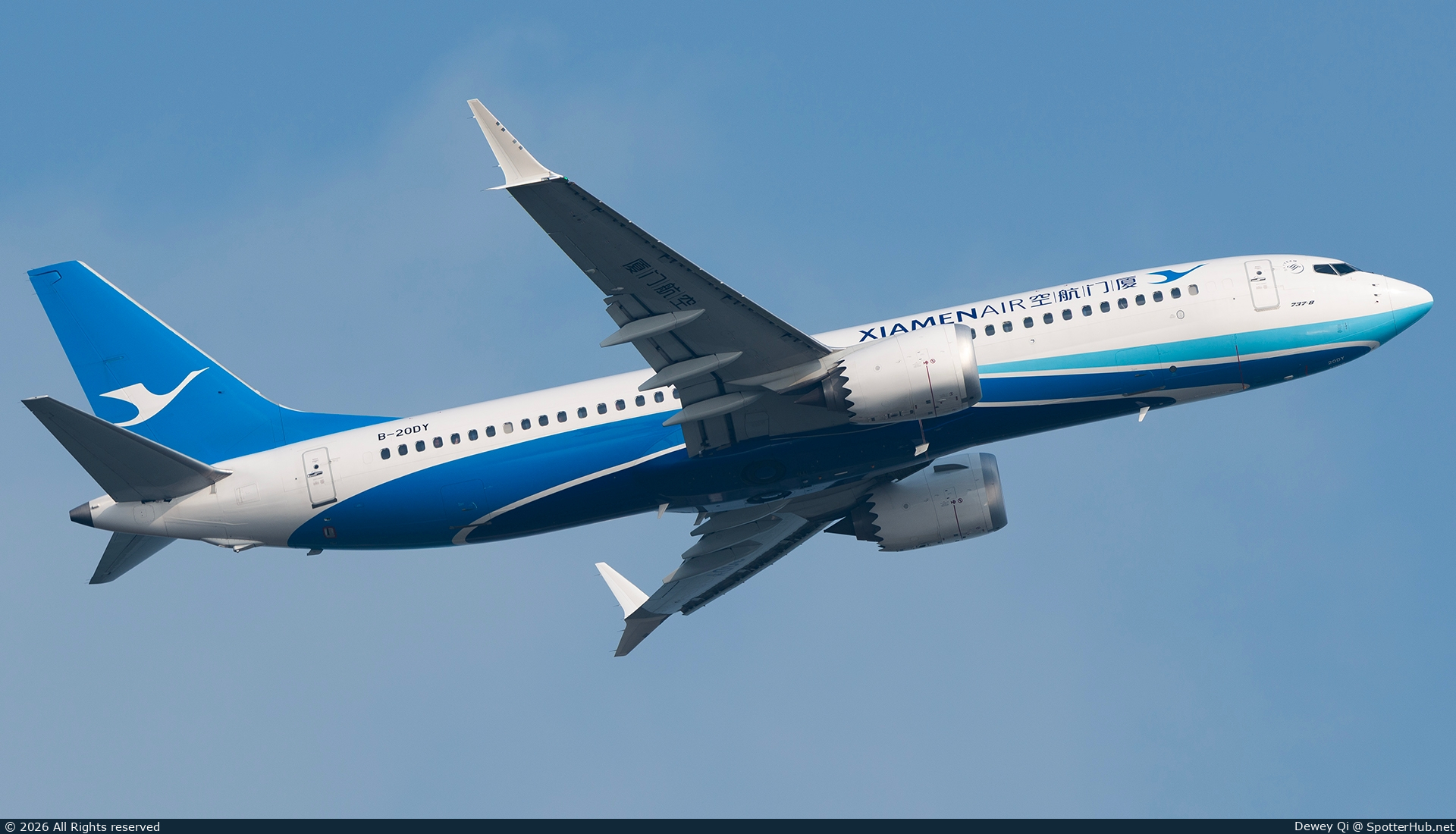 Photo of B-20DY - Boeing 737 MAX 8 operated by Xiamen Airlines