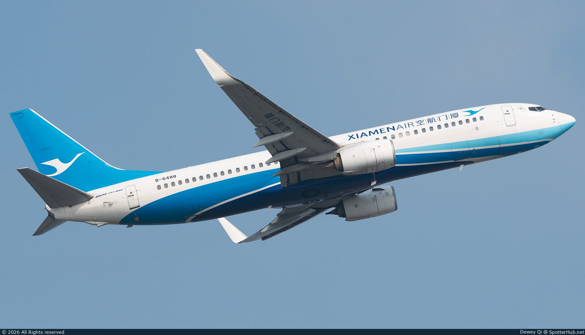 Photo of B-6488 - Boeing 737-85C operated by Xiamen Airlines