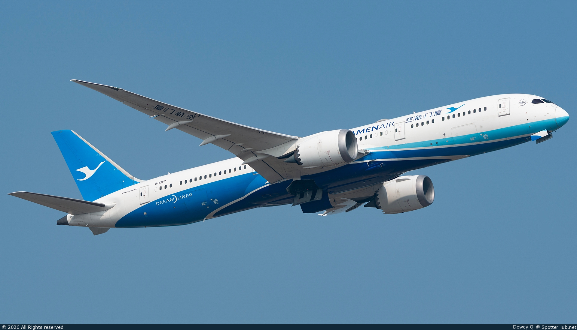 Photo of B-1357 - Boeing 787-9 Dreamliner operated by Xiamen Airlines