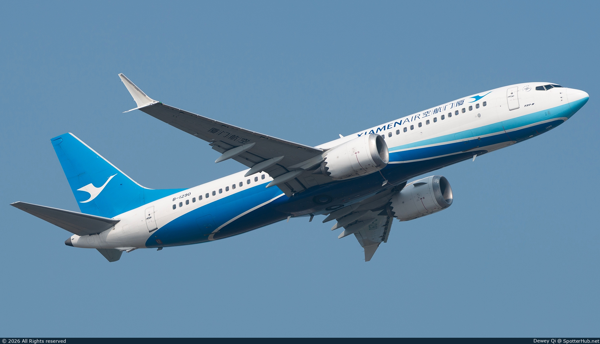 Photo of B-1290 - Boeing 737 MAX 8 operated by Xiamen Airlines