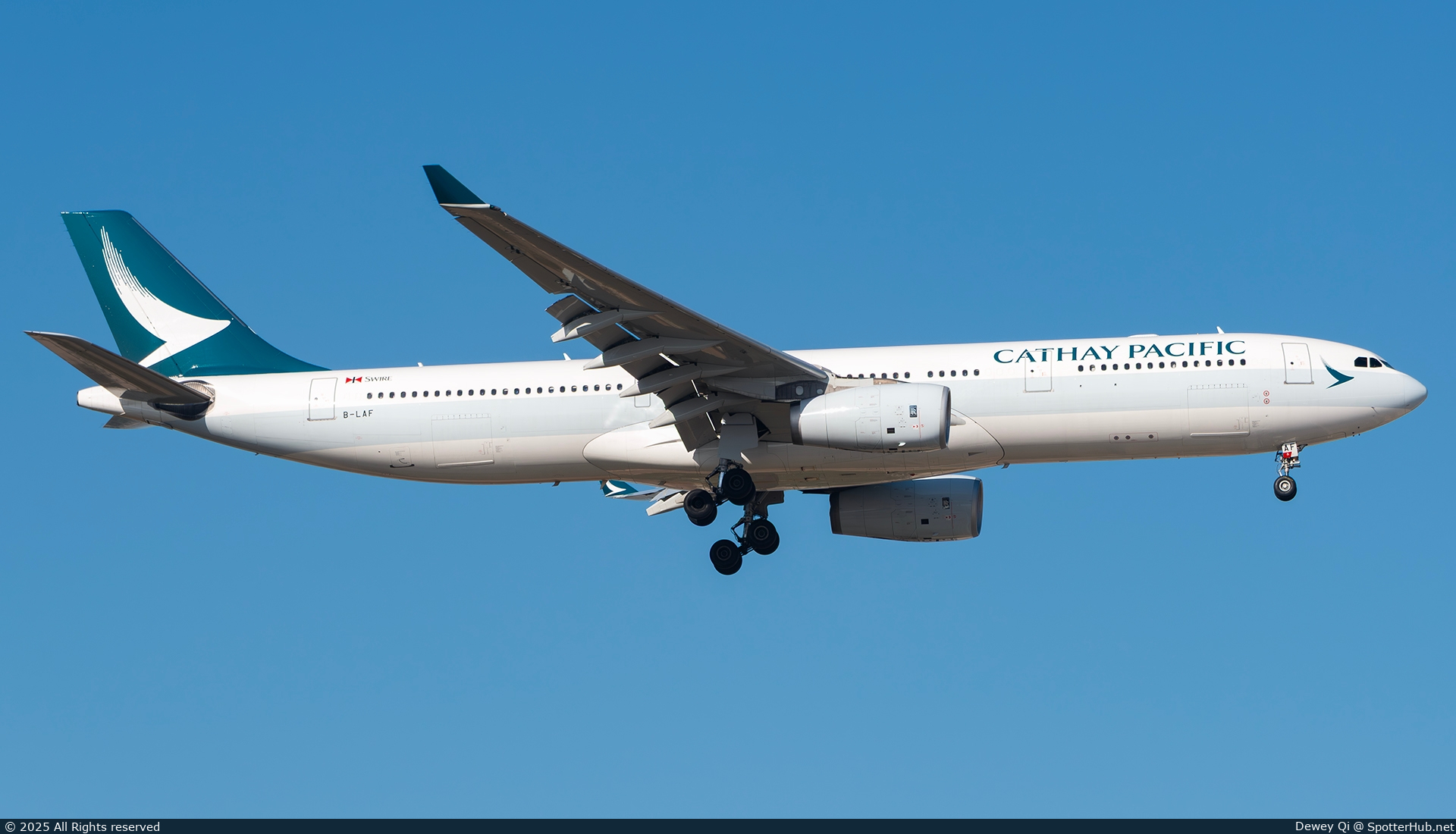 Photo of B-LAF - Airbus A330-342 operated by Cathay Pacific Airways