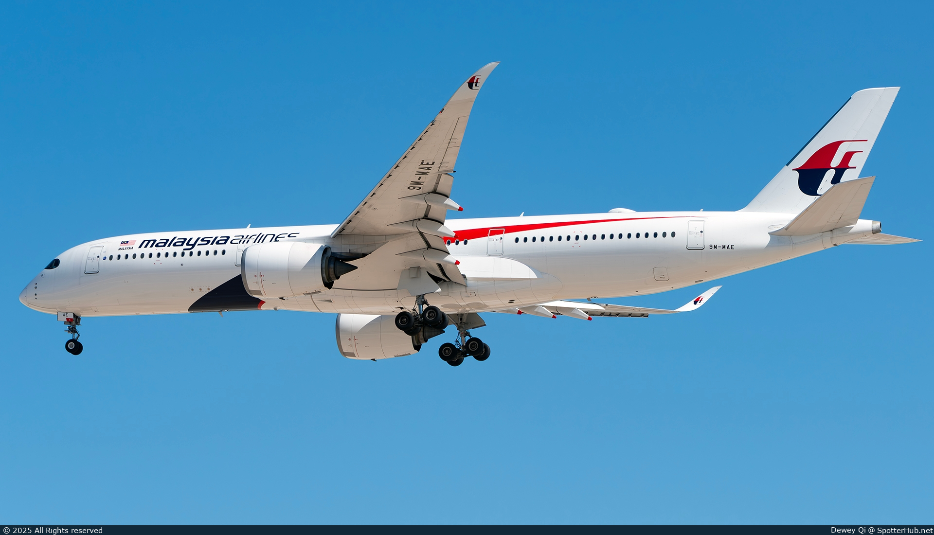 Photo of 9M-MAE - Airbus A350-941 operated by Malaysia Airlines
