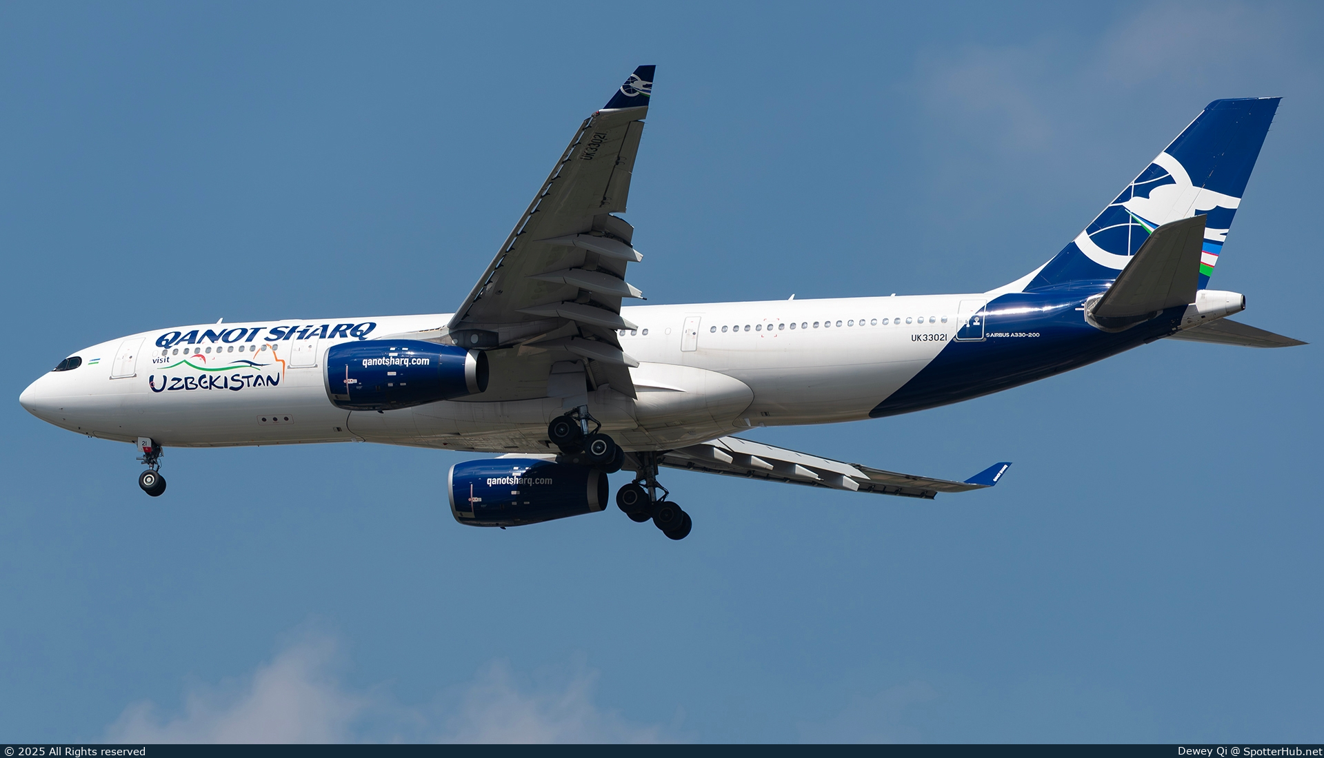 Photo of UK33021 - Airbus A330-243 operated by Qanot Sharq Airlines