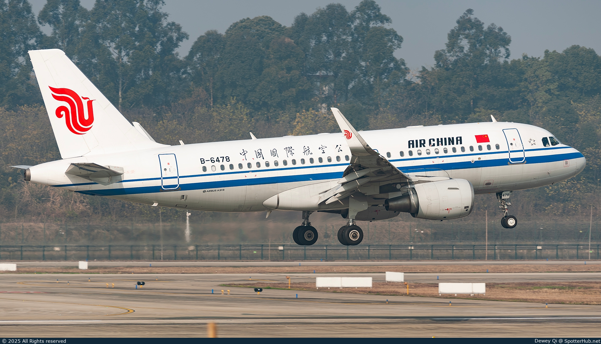 Photo of B-6478 - Airbus A319-115 operated by Air China