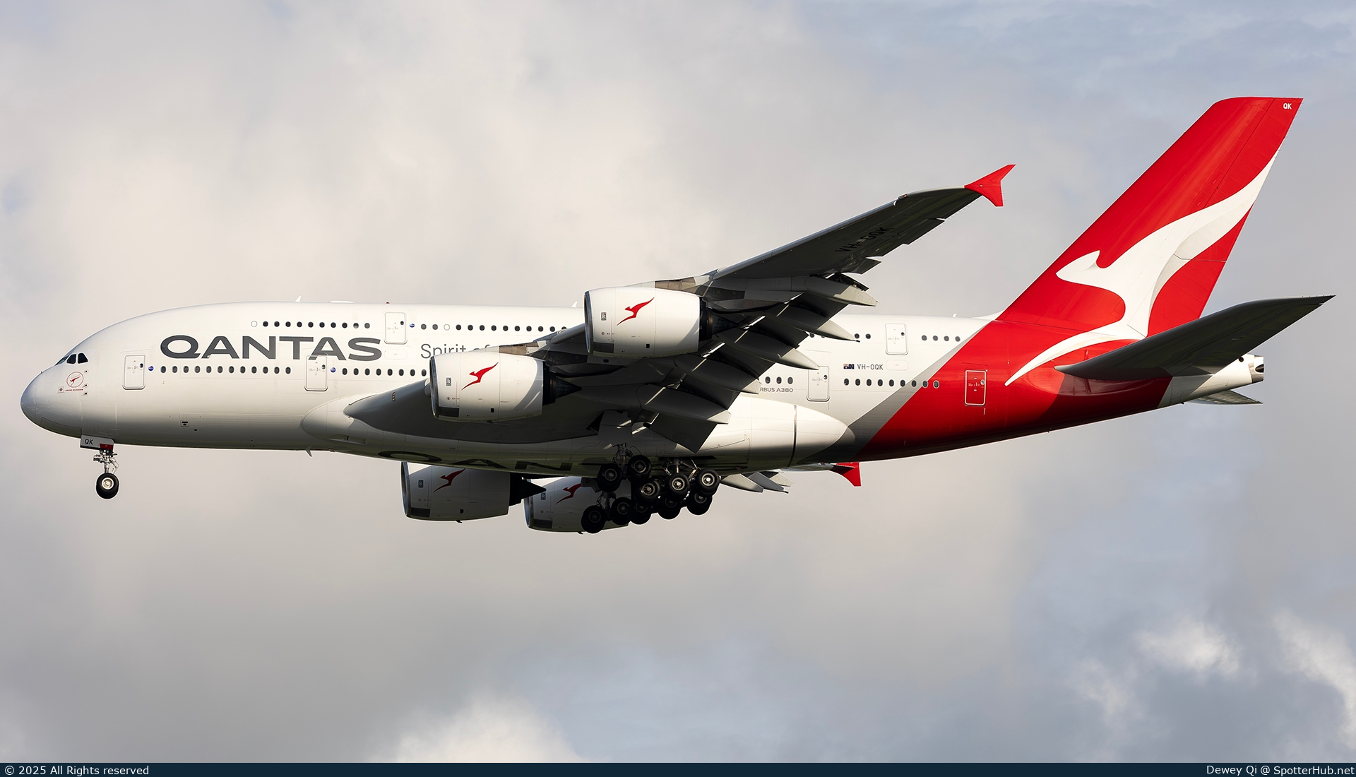 Photo of VH-OQK - Airbus A380-842 operated by Qantas