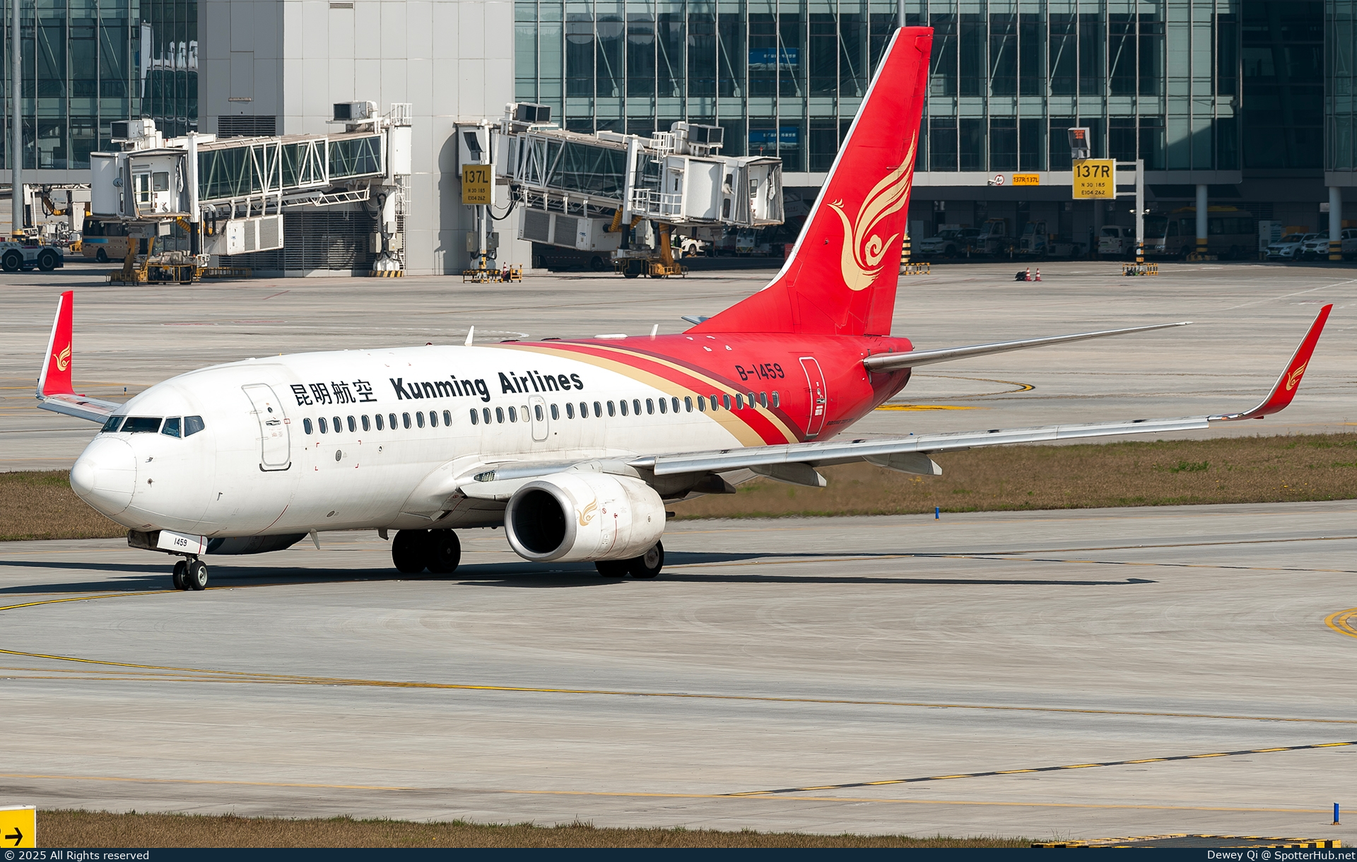 Photo of B-1459 - Boeing 737-7LY operated by Kunming Airlines