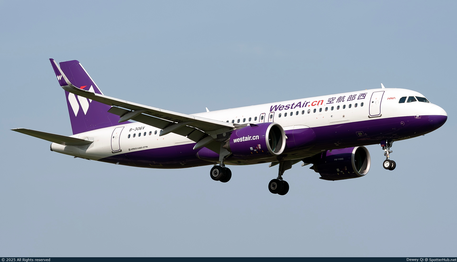 Photo of B-306V - Airbus A320-271N operated by West Air