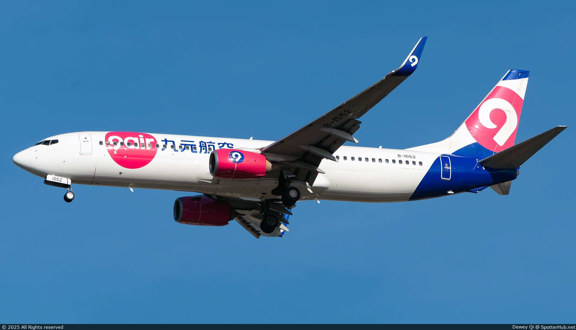 Photo of B-1552 - Boeing 737-86X operated by 9Air