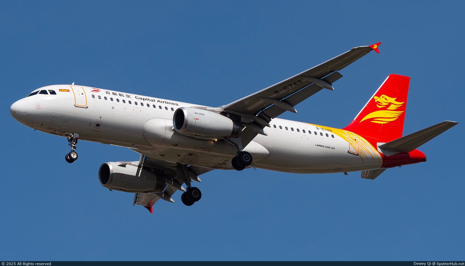 Photo of B-6748 - Airbus A320-232 operated by Capital Airlines