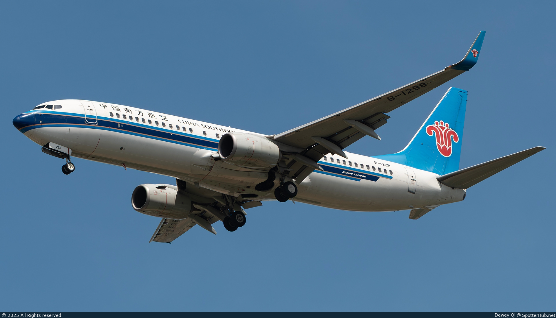 Photo of B-1298 - Boeing 737-81B operated by China Southern Airlines