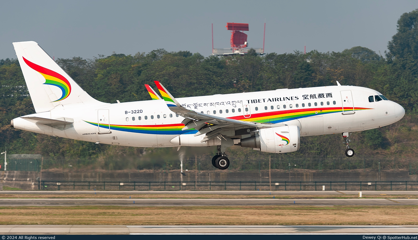 Photo of B-322D - Airbus A319-115 operated by Tibet Airlines