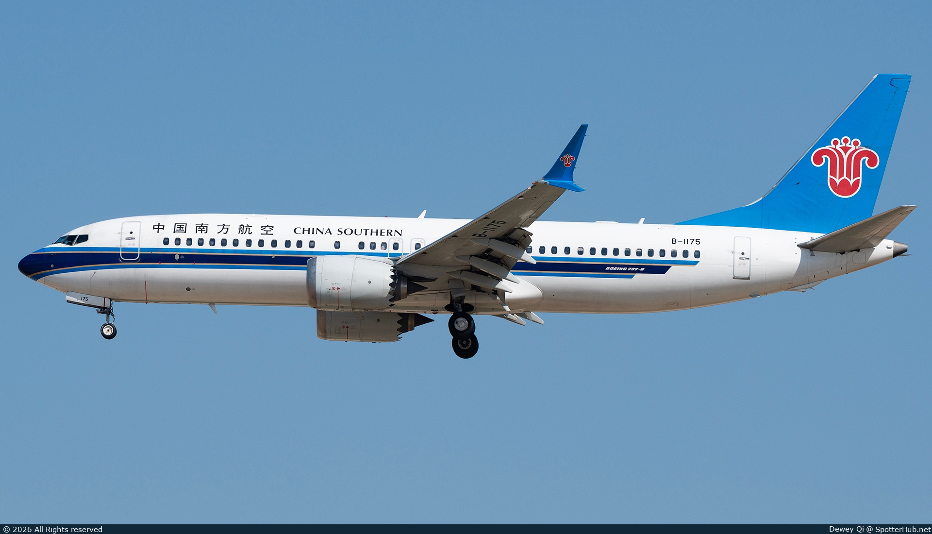 Photo of B-1175 - Boeing 737 MAX 8 operated by China Southern Airlines