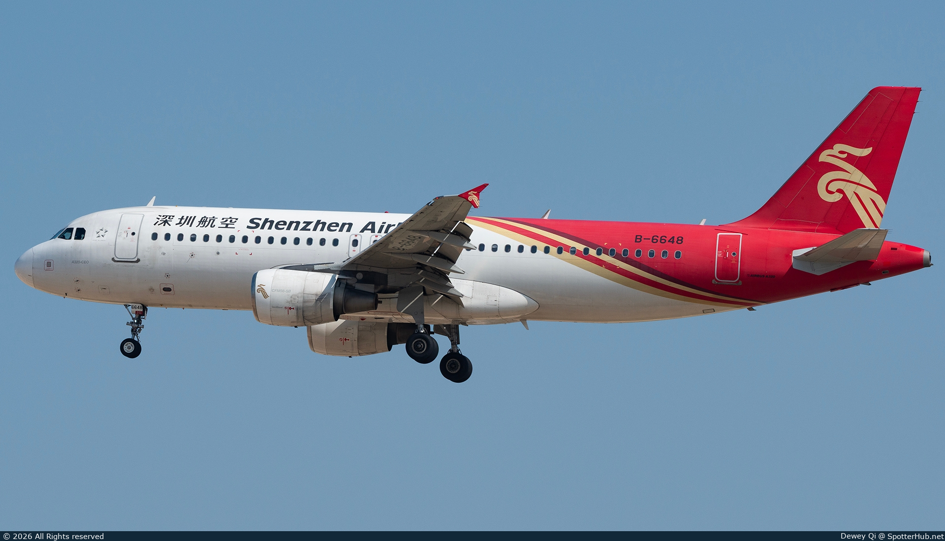 Photo of B-6648 - Airbus A320-214 operated by Shenzhen Airlines