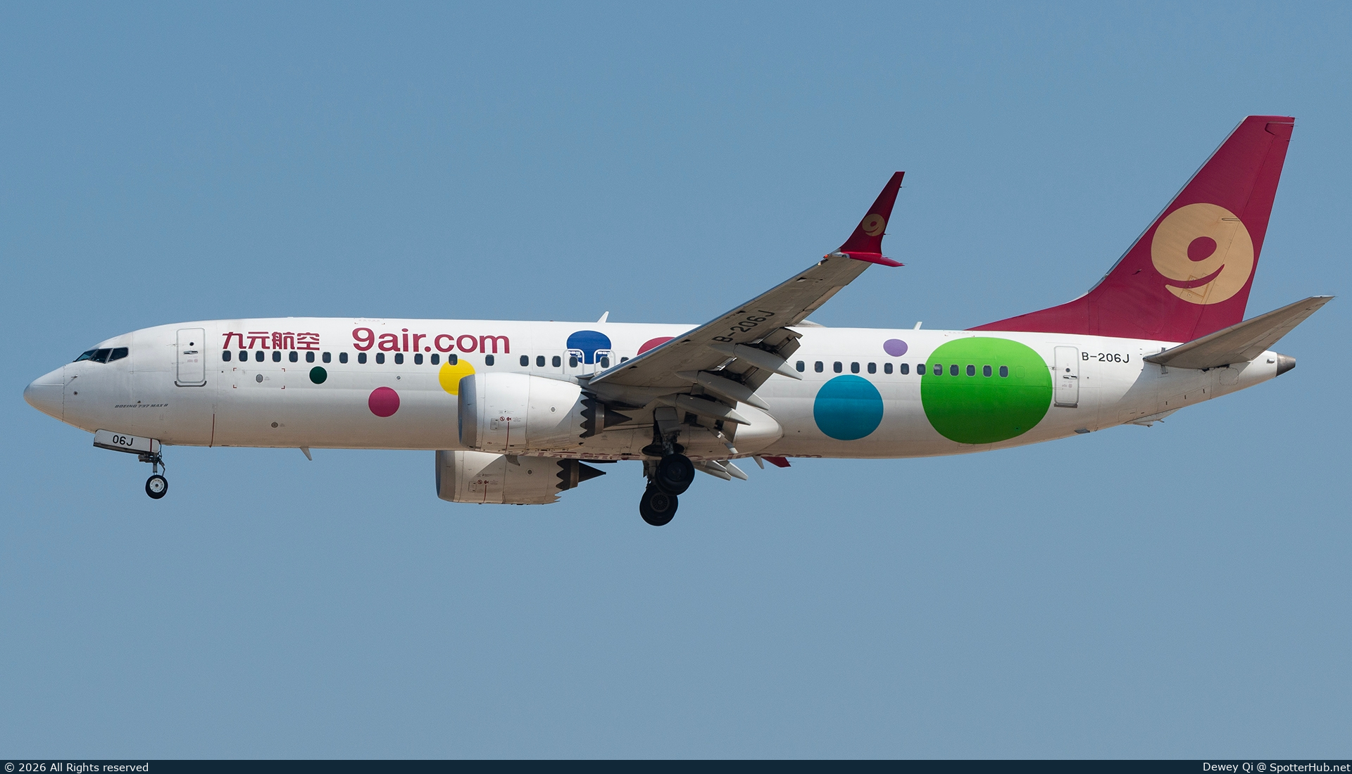 Photo of B-206J - Boeing 737 MAX 8 operated by 9Air