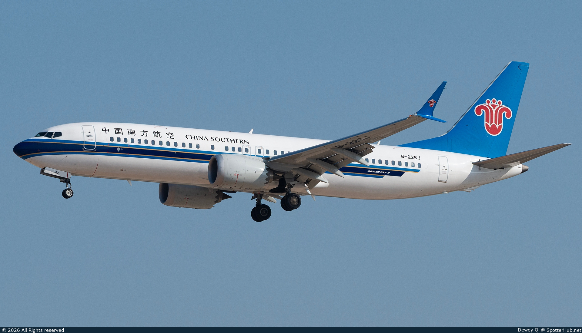 Photo of B-226J - Boeing 737 MAX 8 operated by China Southern Airlines