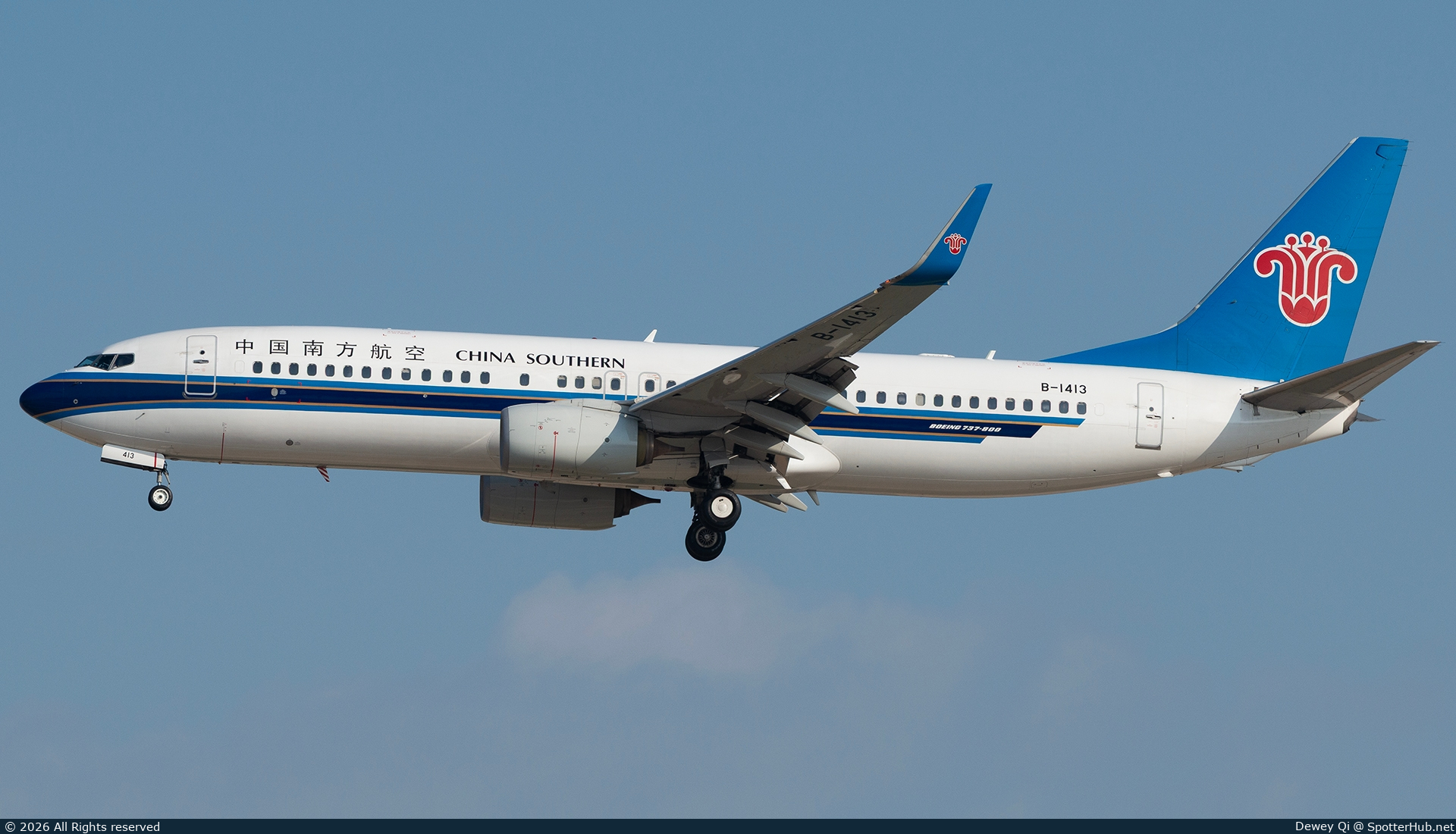Photo of B-1413 - Boeing 737-81B operated by China Southern Airlines