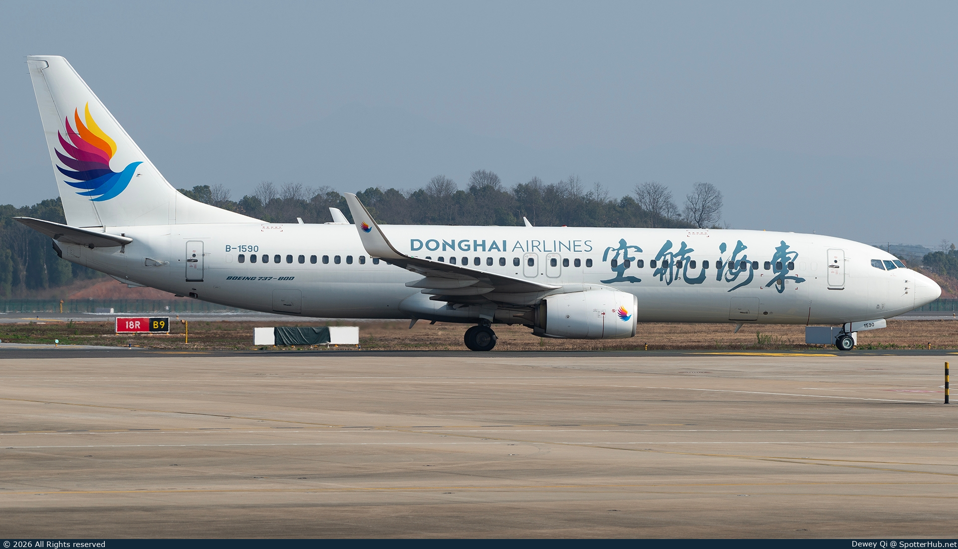 Photo of B-1590 - Boeing 737-83Z operated by Donghai Airlines