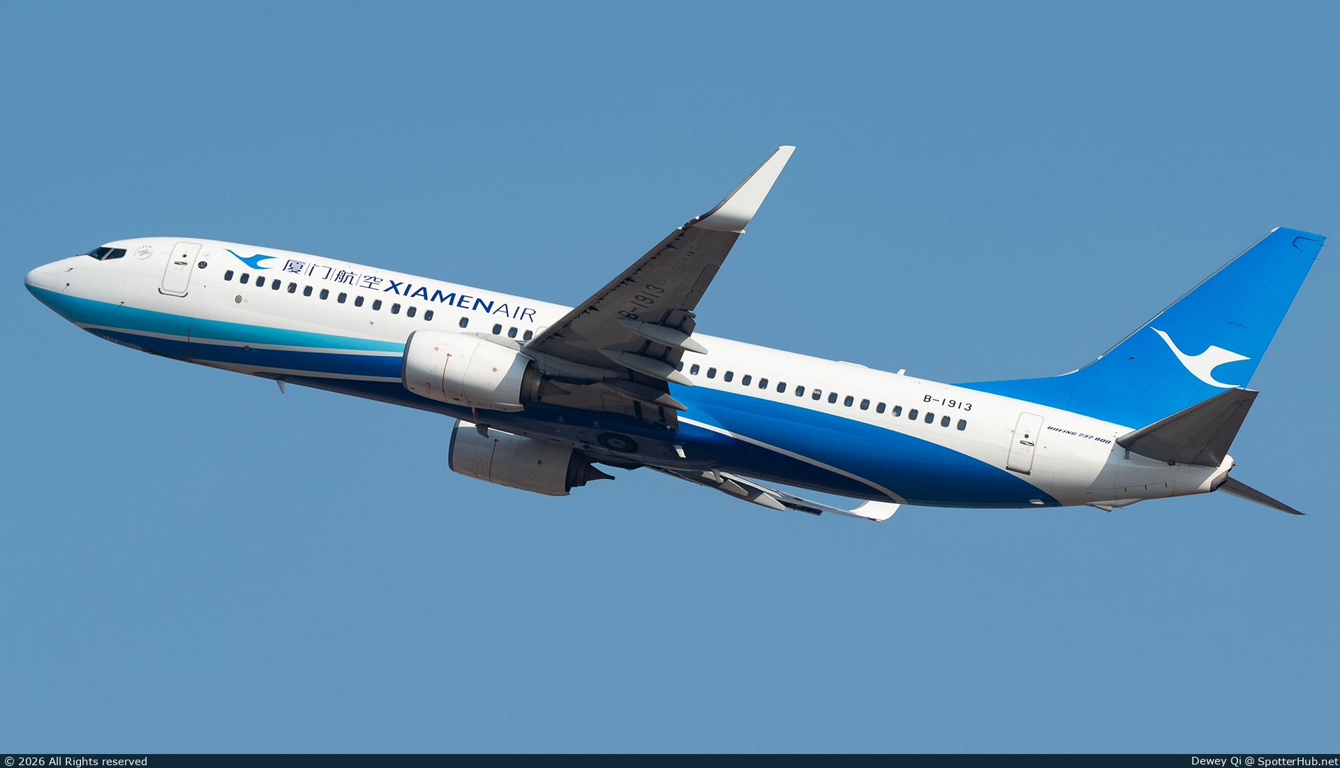 Photo of B-1913 - Boeing 737-85C operated by Xiamen Airlines