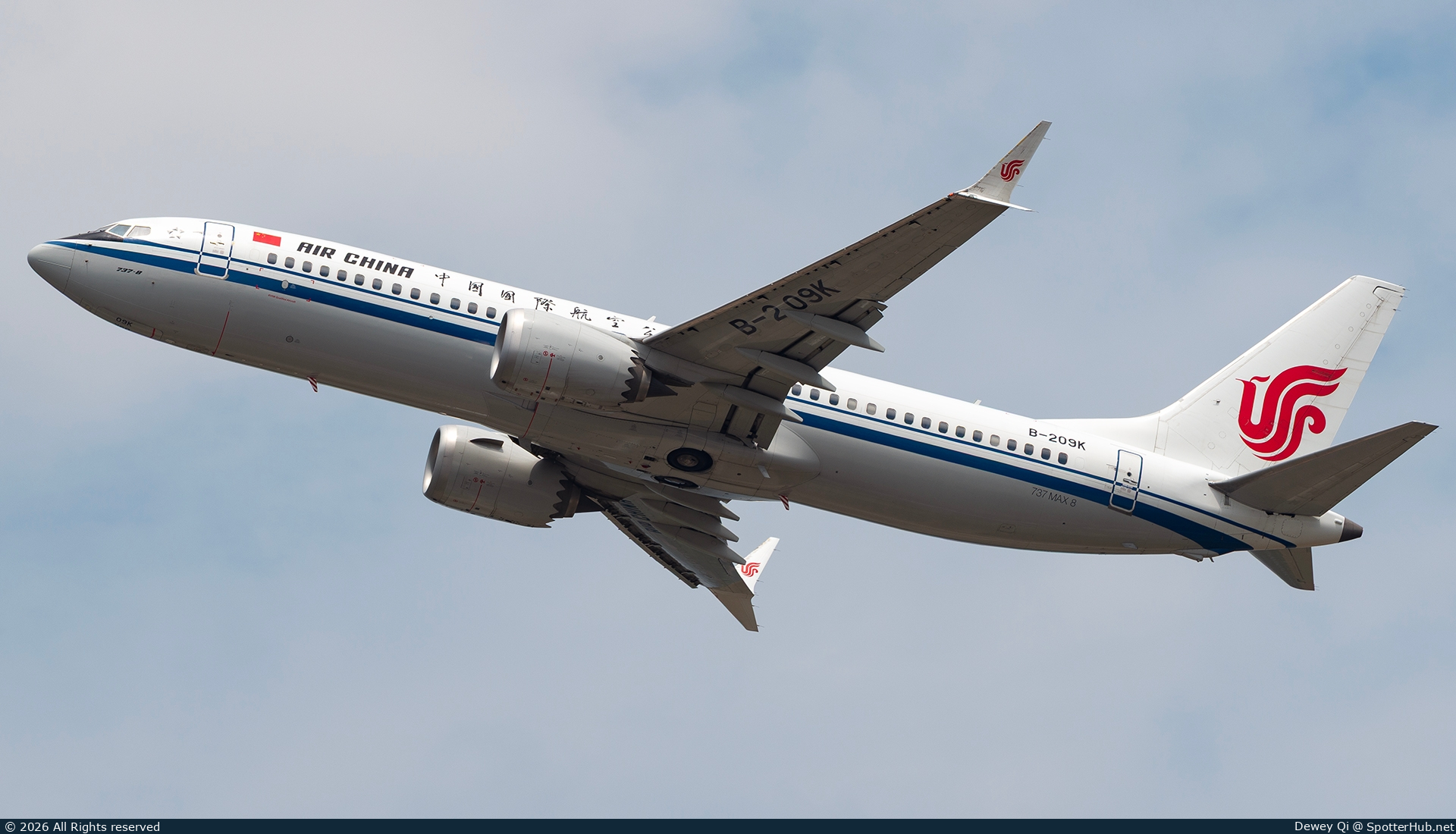 Photo of B-209K - Boeing 737 MAX 8 operated by Air China