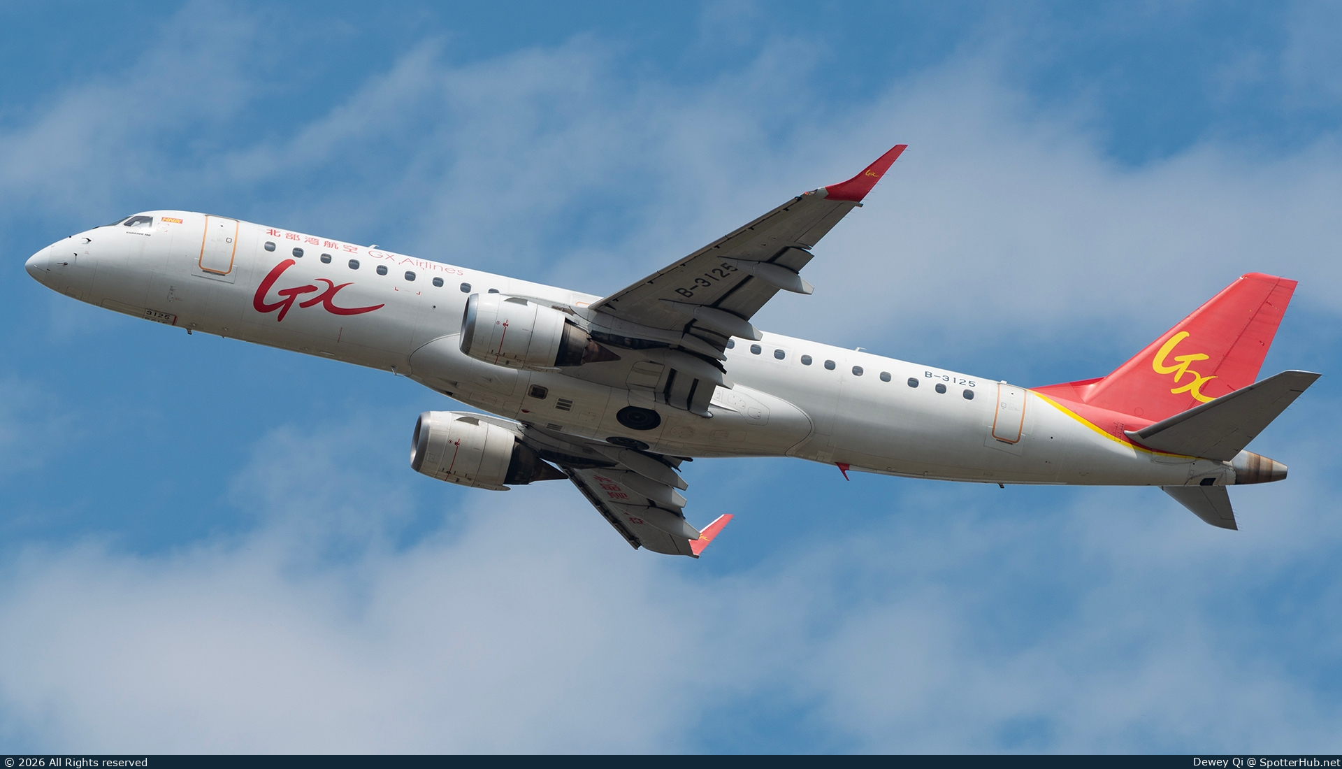Photo of B-3125 - Embraer ERJ-190LR operated by GX Airlines