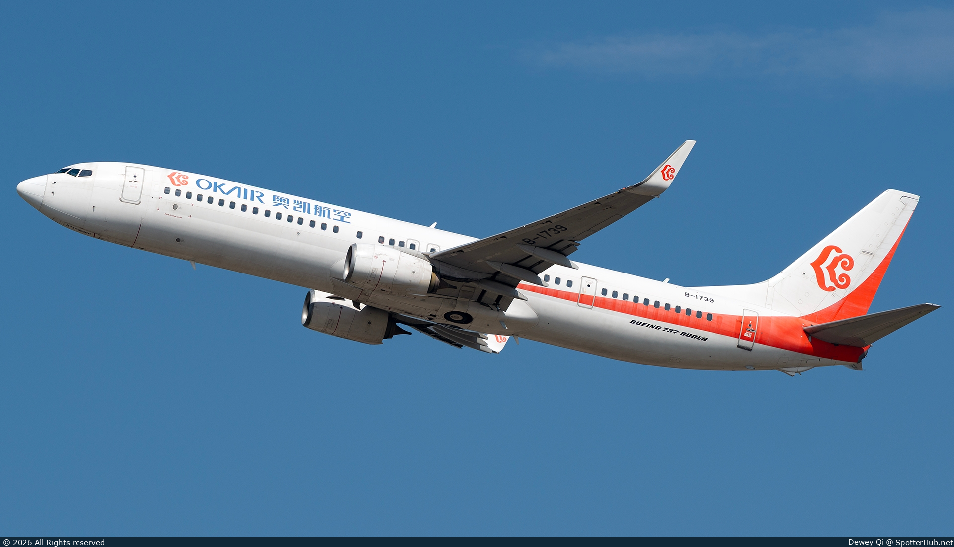 Photo of B-1739 - Boeing 737-9KF(ER) operated by OK Air