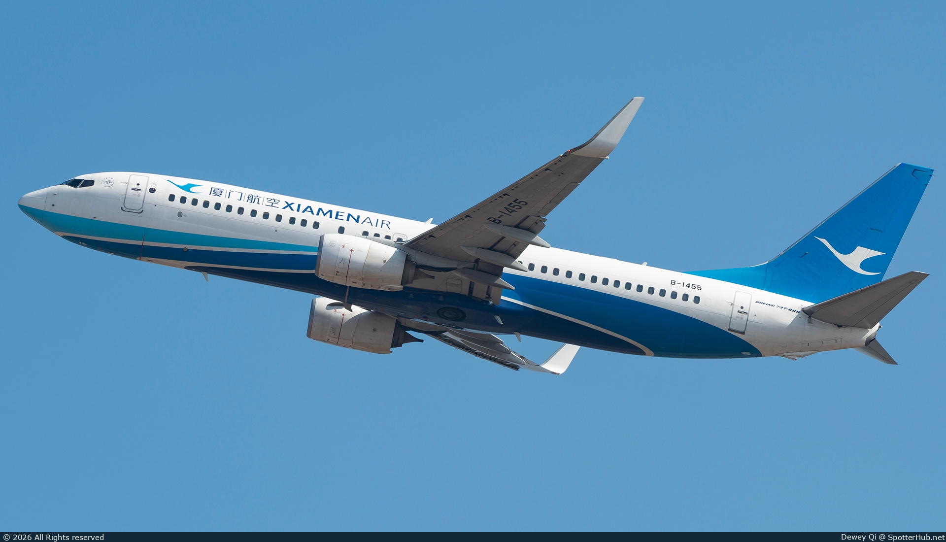 Photo of B-1455 - Boeing 737-85C operated by Xiamen Airlines