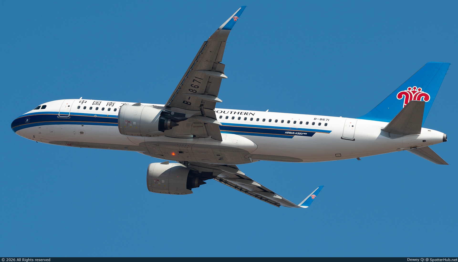 Photo of B-8671 - Airbus A320-271N operated by China Southern Airlines