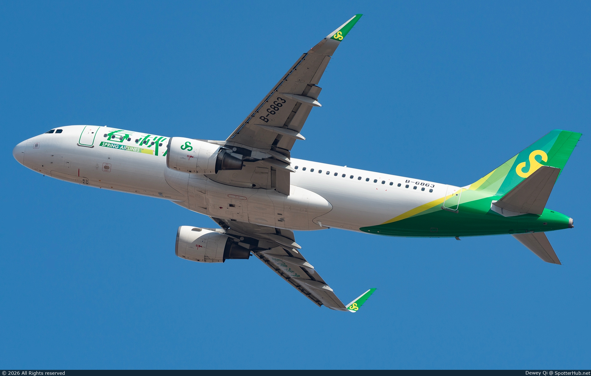 Photo of B-6863 - Airbus A320-214 operated by Spring Airlines