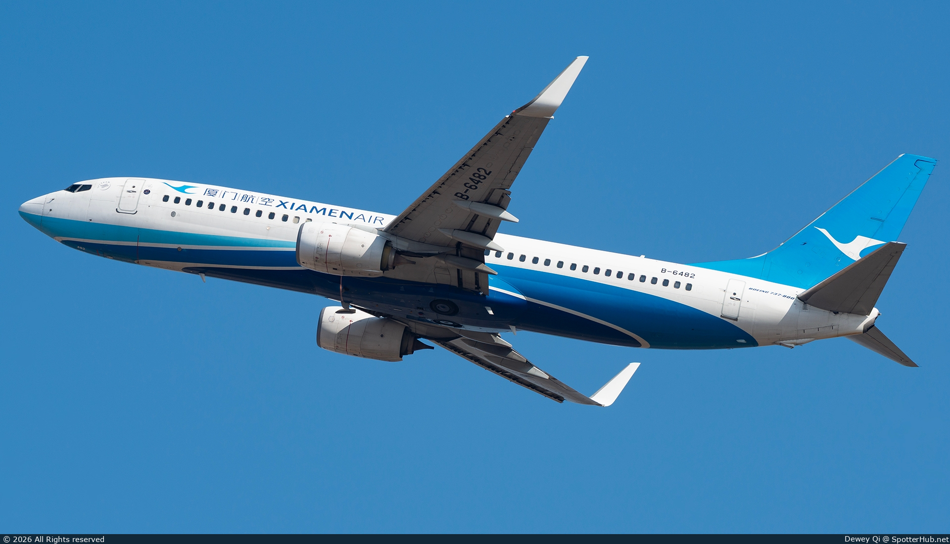 Photo of B-6482 - Boeing 737-85C operated by Xiamen Airlines