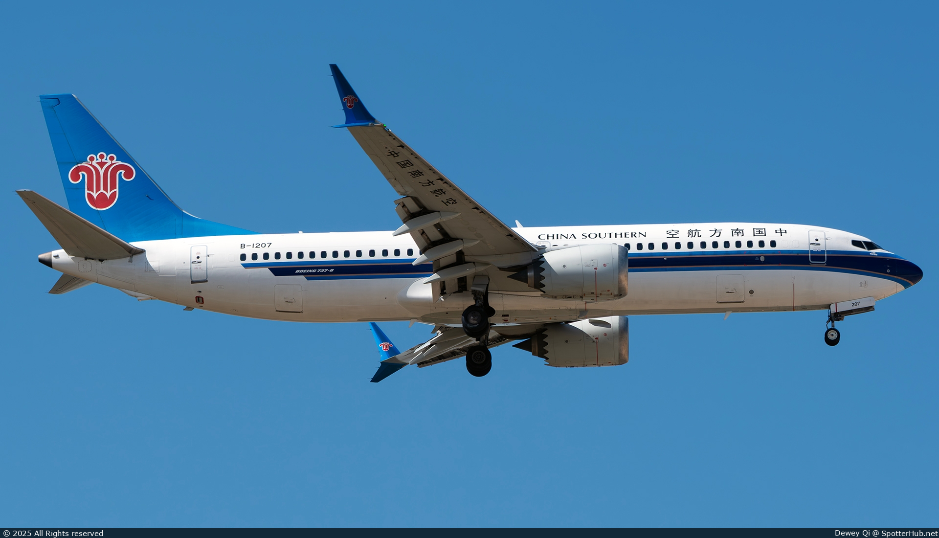 Photo of B-1207 - Boeing 737 MAX 8 operated by China Southern Airlines