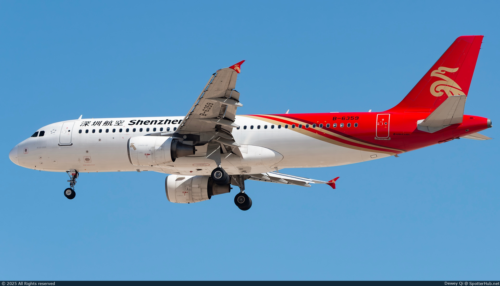 Photo of B-6359 - Airbus A320-214 operated by Shenzhen Airlines