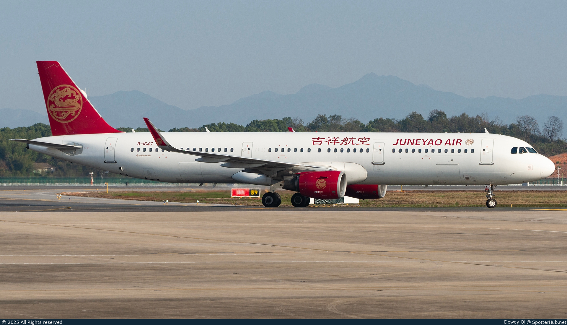 Photo of B-1647 - Airbus A321-211 operated by Juneyao Air