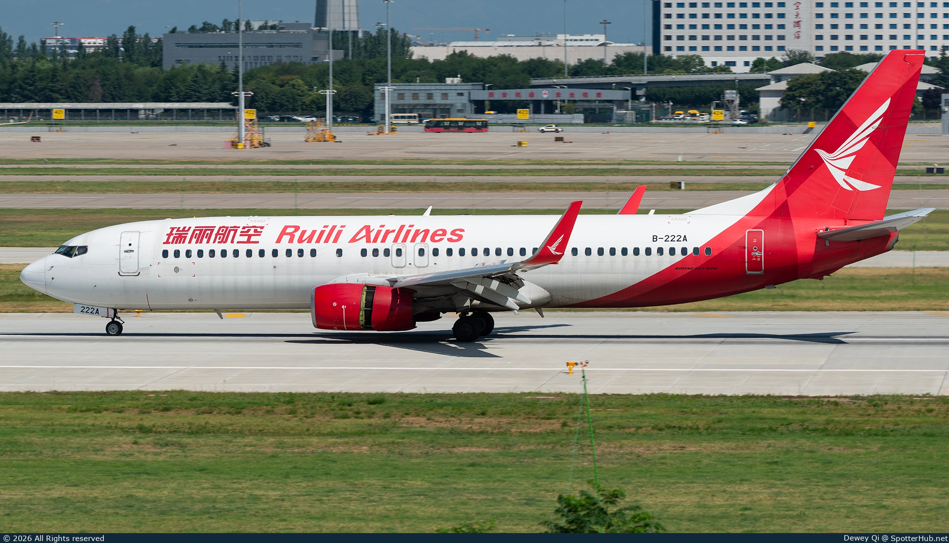 Photo of B-222A - Boeing 737-86N operated by Ruili Airlines
