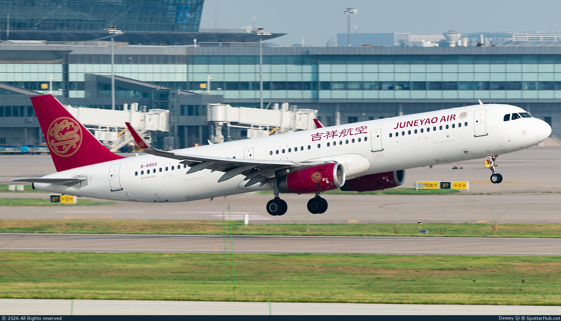Photo of B-8955 - Airbus A321-231 operated by Juneyao Air