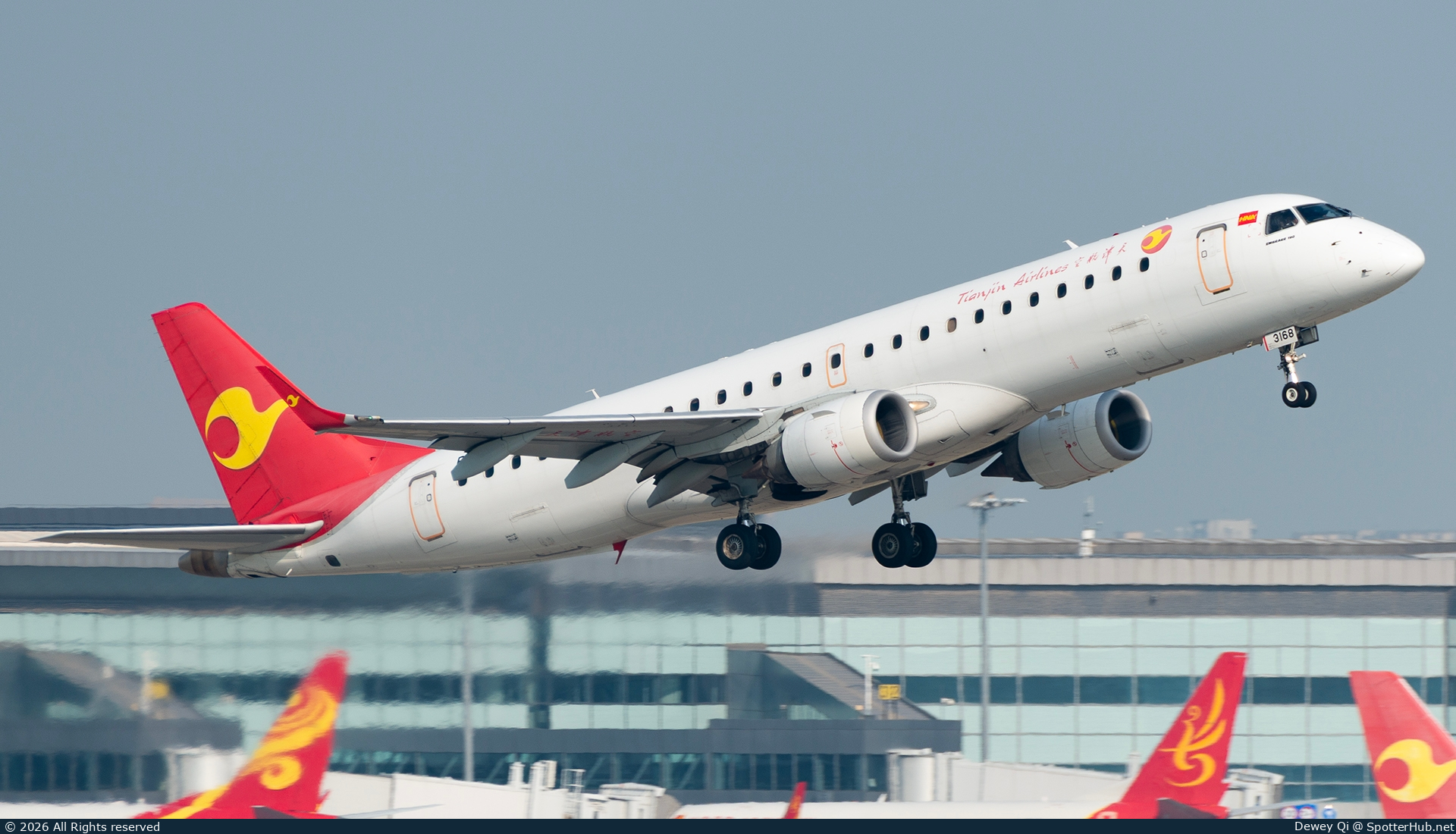 Photo of B-3168 - Embraer ERJ-190LR operated by Tianjin Airlines