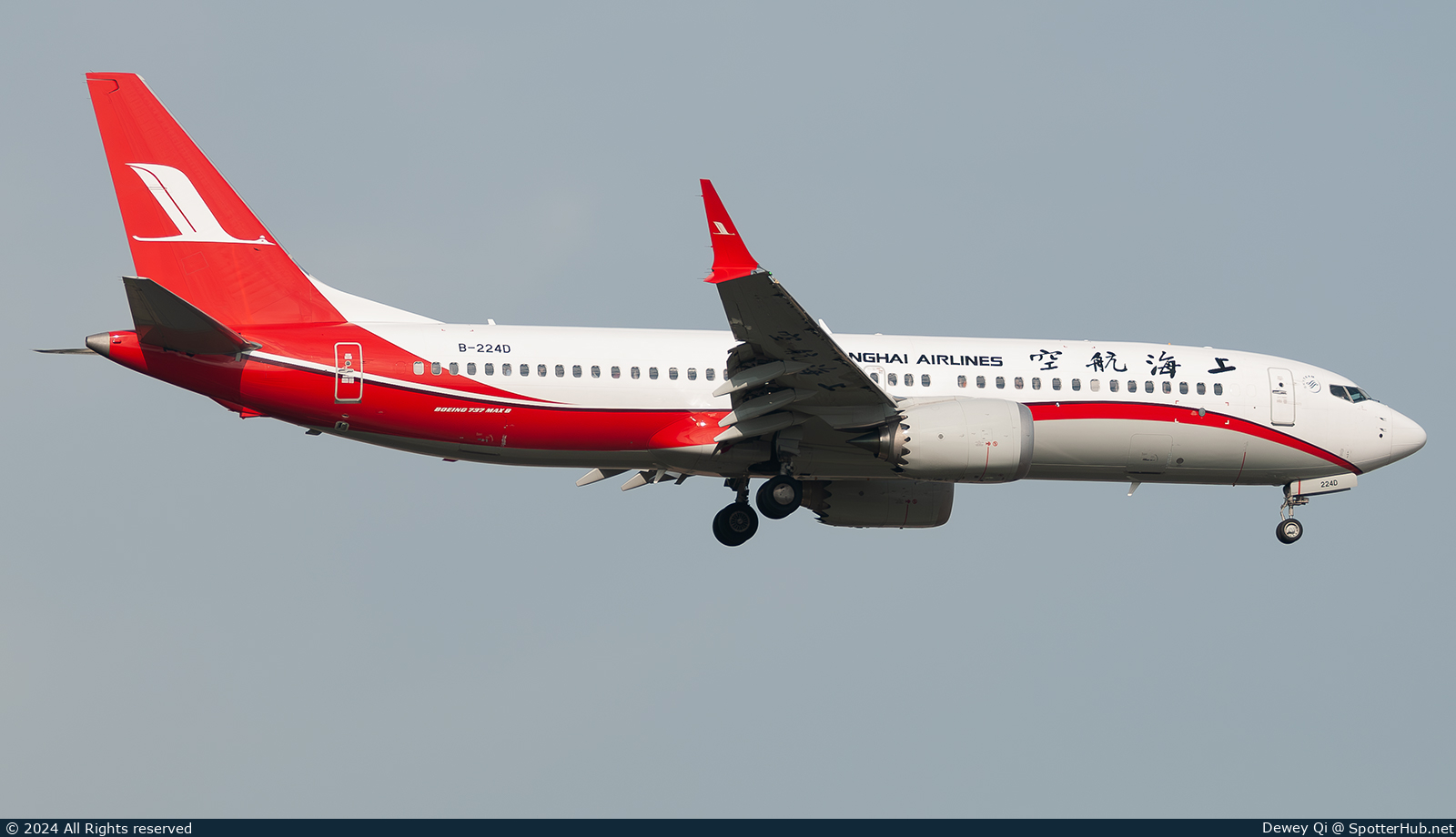 Photo of B-224D - Boeing 737 MAX 8 operated by Shanghai Airlines
