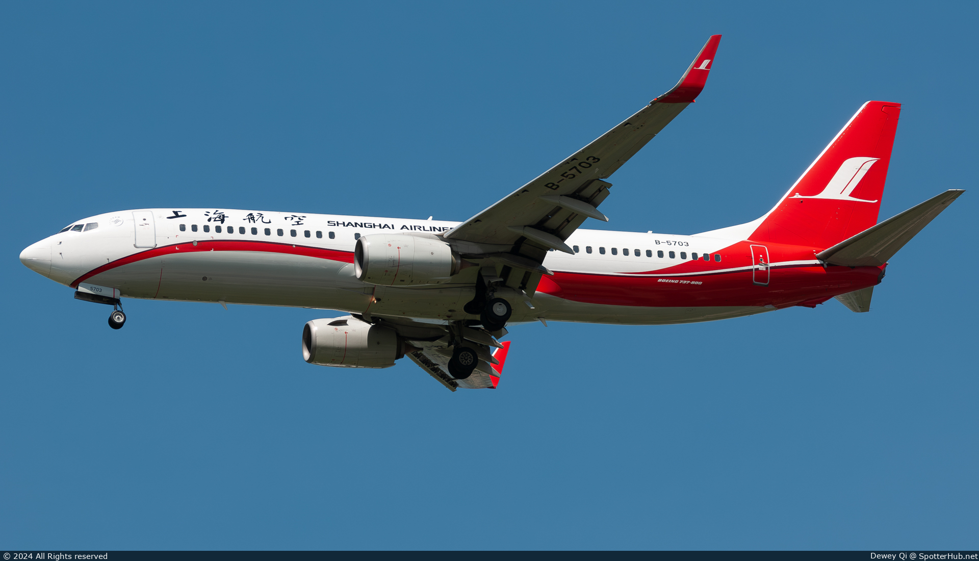 Photo of B-5703 - Boeing 737-89P operated by Shanghai Airlines