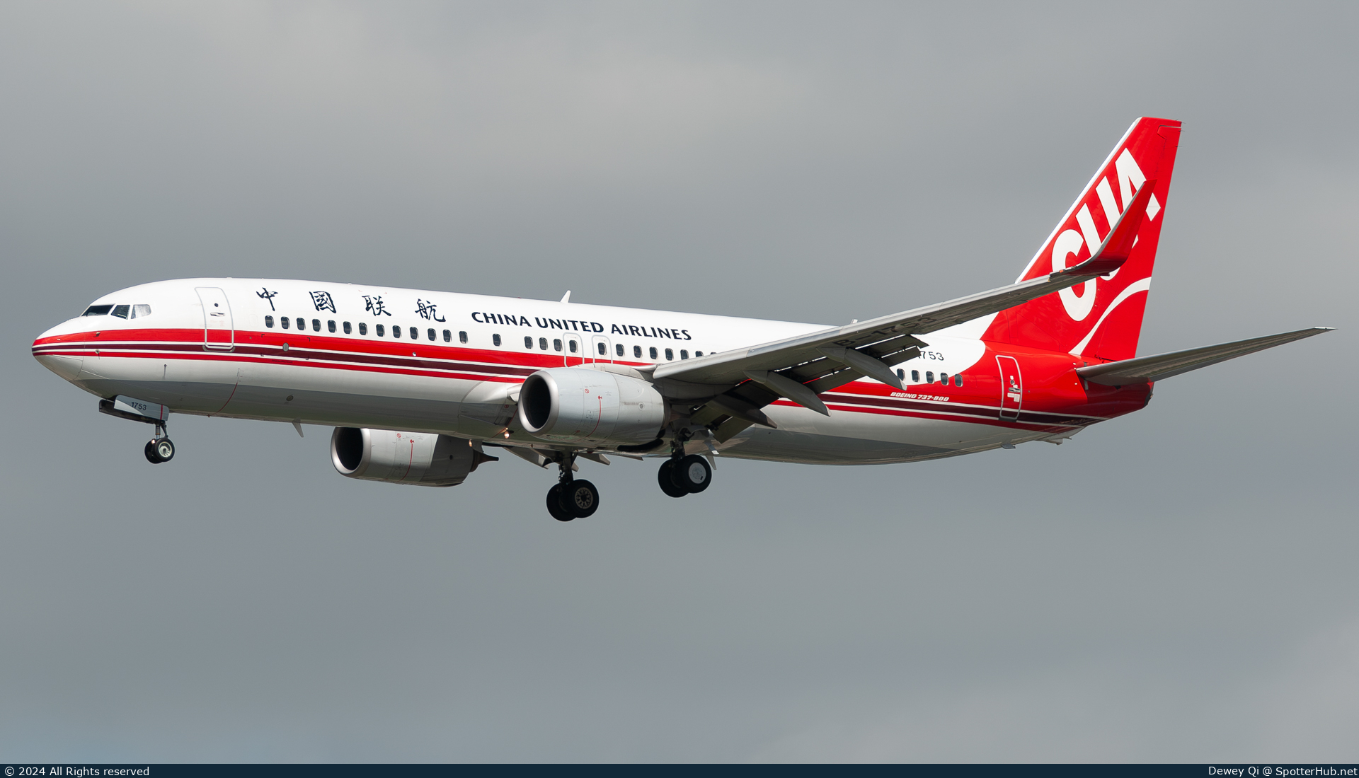 Photo of B-1753 - Boeing 737-89P operated by China United Airlines
