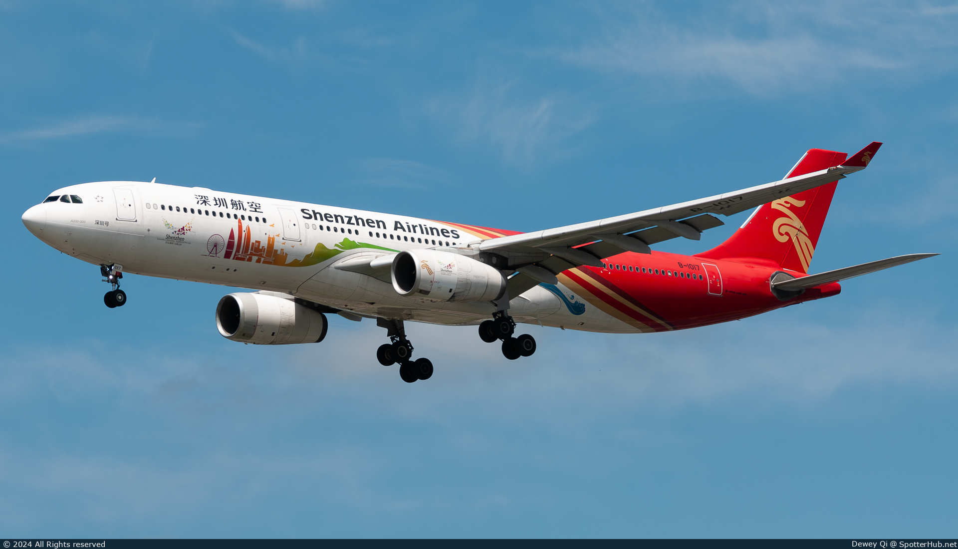Photo of B-1017 - Airbus A330-343 operated by Shenzhen Airlines
